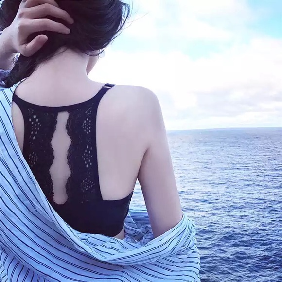 Women Hollow Tube Top Padded Wrap Bra - Picture 2 of 3